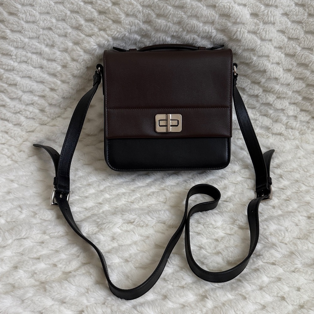 Prada City Calf-BT1016-Leather Crossbody Handbag-Authentic-Great Used Condition